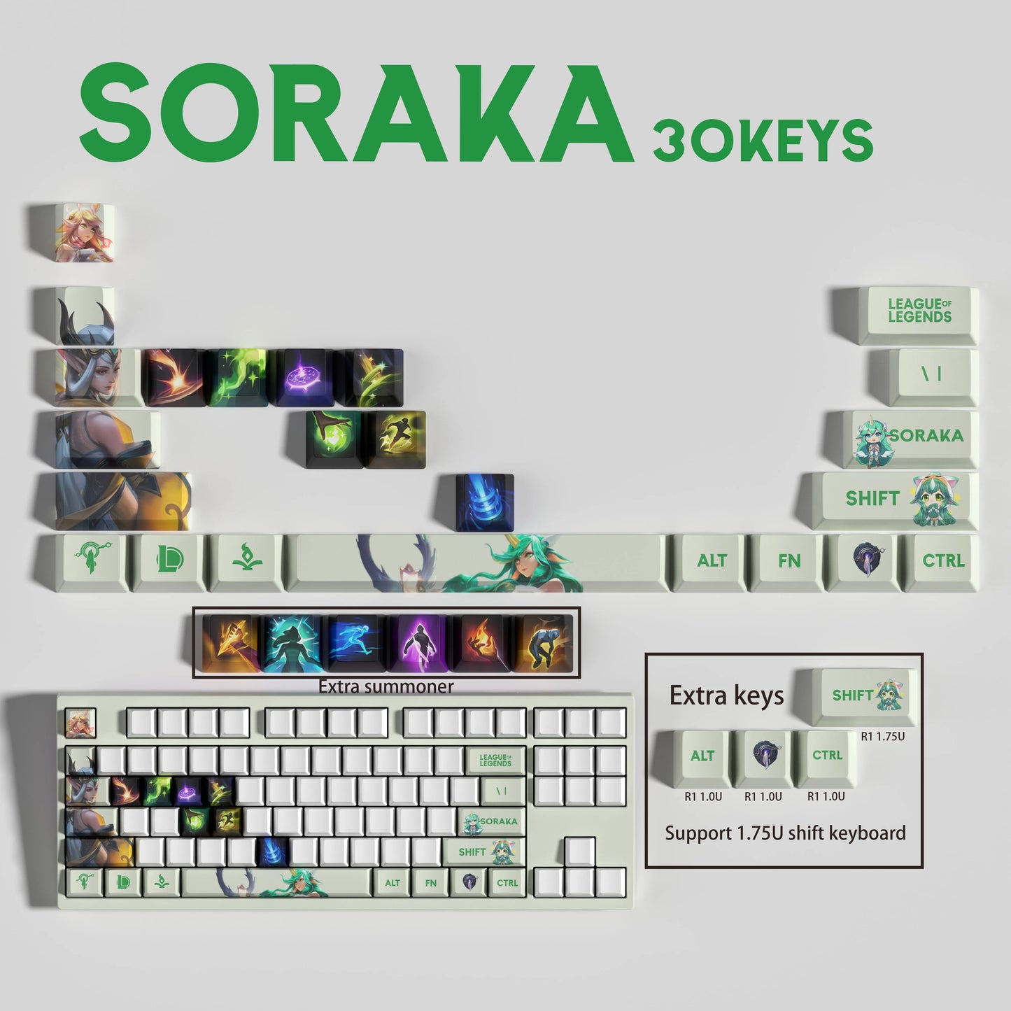 Atelier Soraka LoL Keycaps