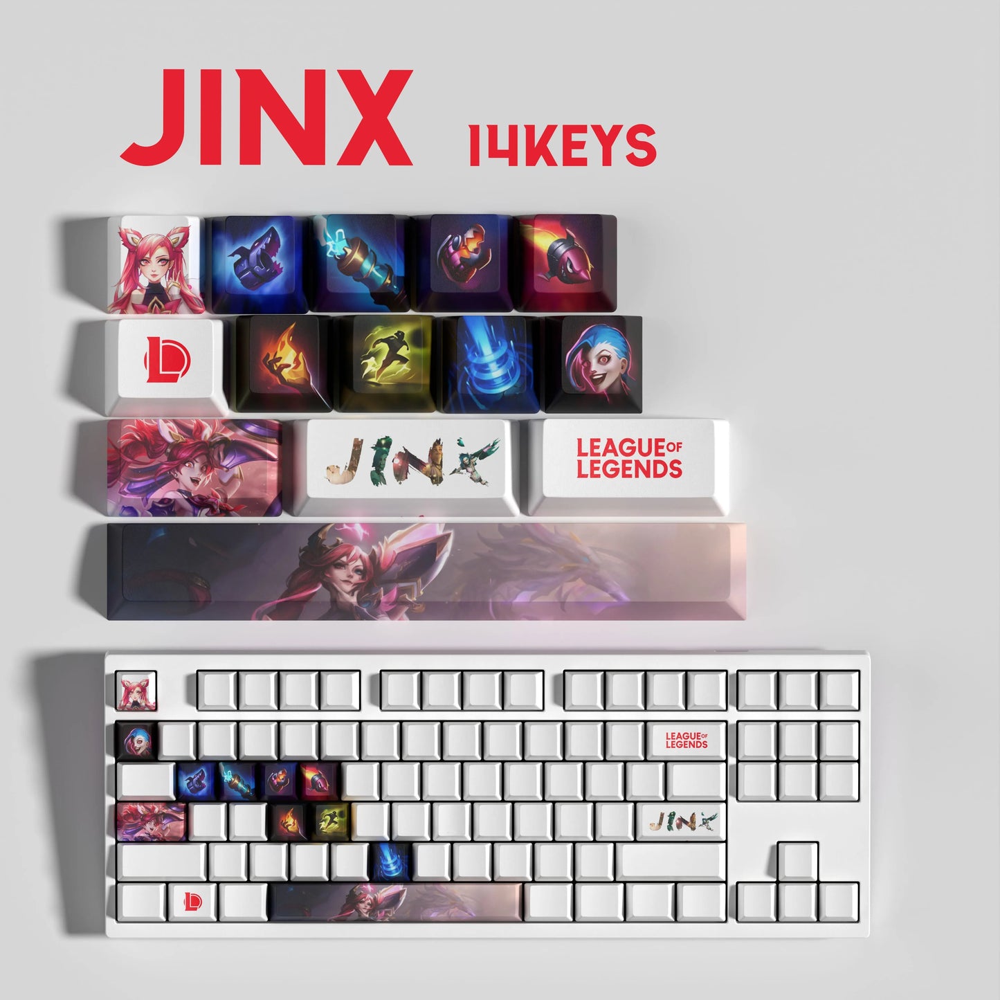 Atelier Jinx League of Legends Keycaps 14 Key